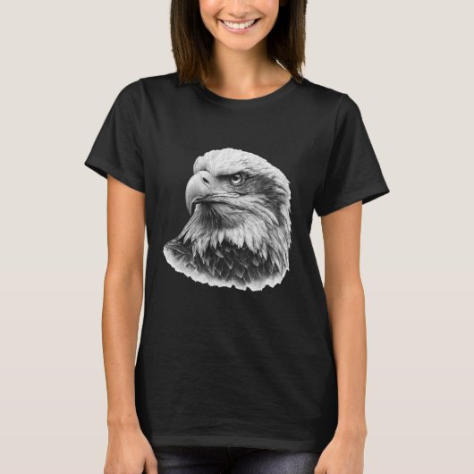 Eagle Lover Portrait Artwork Wildlife Forest Anima T-Shirt (Vorderseite)