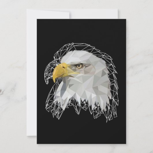 Eagle Lowpoly Dankeskarte (Vorderseite)