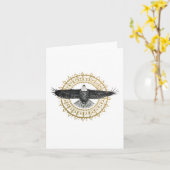 Eagle Mandala Faltkarte Karte (Gelbe Blume)