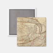 Eagle Map der Vereinigten Staaten Magnet (Vorderseite/Rückseite)