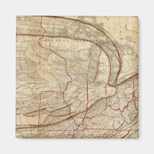 Eagle Map der Vereinigten Staaten Magnet (Vorne)