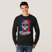 Eagle Merican Flag Eagle Patriotic T-Shirt (Vorne ganz)