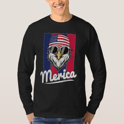 Eagle Merican Flag Eagle Patriotic T-Shirt (Vorderseite)
