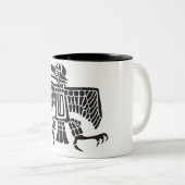 Eagle, mexikanische Hieroglyphe (Maya) Zweifarbige Tasse (VorderseiteRechts)