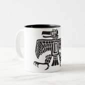 Eagle, mexikanische Hieroglyphe (Maya) Zweifarbige Tasse (Vorderseite Links)