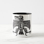 Eagle, mexikanische Hieroglyphe (Maya) Zweifarbige Tasse (Mittel)