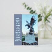 Eagle Militärtribut Postkarte (Stehend Vorderseite)