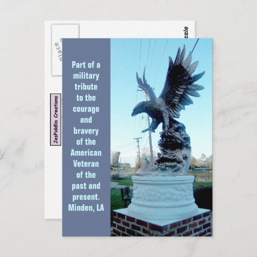 Eagle Militärtribut Postkarte (Vorne/Hinten)