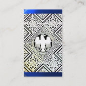 EAGLE, MONOGRAM, Blaue Saphir Visitenkarte (Rückseite)