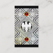 EAGLE MONOGRAM, leuchtend ROT RUBY Visitenkarte (Rückseite)