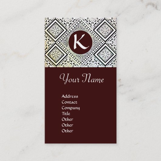 EAGLE, MONOGRAMM braun Visitenkarte (Vorderseite)