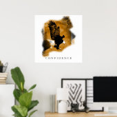 Eagle Motivierend Confidence Art Square Posters Poster (Heimbüro)
