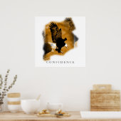 Eagle Motivierend Confidence Art Square Posters Poster (Küche)