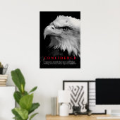 Eagle Motivierend Confidence Zitat Poster (Heimbüro)