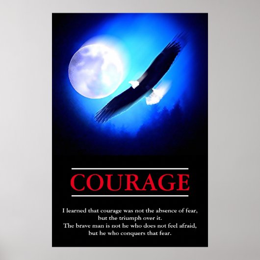 Eagle Motivierend Courage Pop Kunst Inspiration Poster (Vorne)