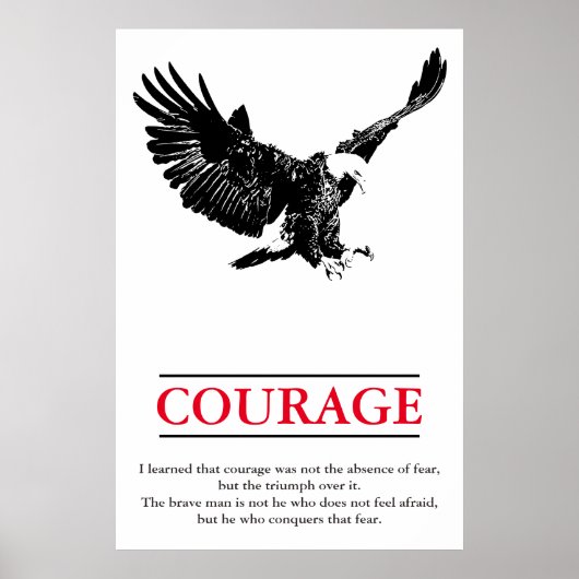 Eagle Motivierend Courage Pop Kunst Inspiration Poster (Vorne)