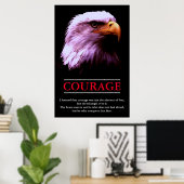 Eagle Motivierend Courage Pop Kunst Inspiration Poster (Heimbüro)