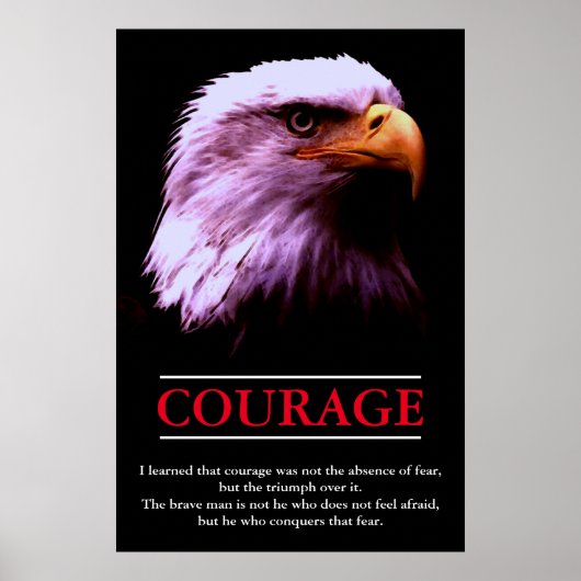 Eagle Motivierend Courage Pop Kunst Inspiration Poster (Vorne)