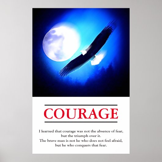 Eagle Motivierend Courage Pop Kunst Inspiration Poster (Vorne)