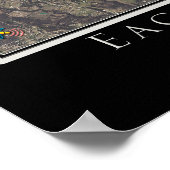 Eagle Mountain Lake Texas Satellite Poster Karte (Ecke)