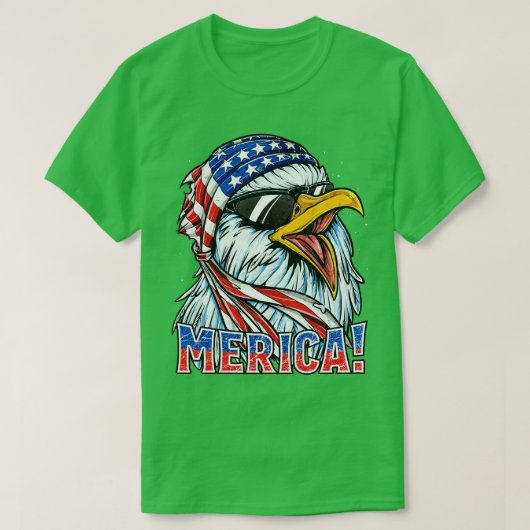 Eagle Mullet 4. Juli American Flag Merica Men T-Shirt (Design vorne)