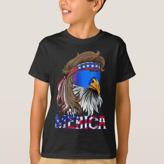 Eagle Mullet 4. Juli Amerikanischer Unabhängigkeit T-Shirt (Vorderseite)