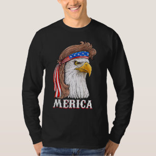 Eagle Mullet 4. Juli US-amerikanische Flagge Meric T-Shirt
