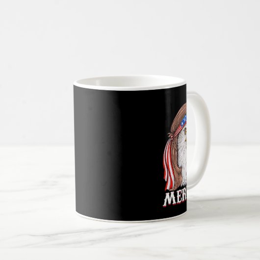 Eagle Mullet 4. Juli USA Fahne Merica Kaffeetasse (VorderseiteRechts)