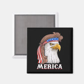 Eagle Mullet 4. Juli USA Fahne Merica Magnet (Vorderseite/Rückseite)