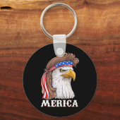 Eagle Mullet 4. Juli USA Fahne Merica Schlüsselanhänger (Vorderseite)