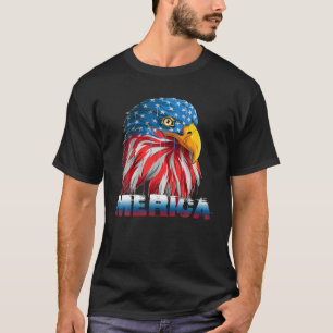 Eagle Mullet Merica Men 4th July American Flag T-Shirt