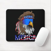 Eagle Mullet Sungles Merica 4. Juli US Amerikanisc Mousepad (Mit Mouse)