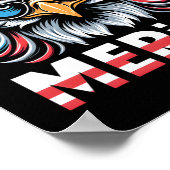 Eagle Mullet Sungles Merica USA Flag 4. Poster (Ecke)