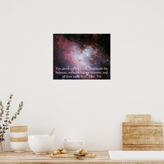 Eagle Nebula Space Foto Bibel Verse Poster (Küche)