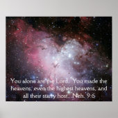 Eagle Nebula Space Foto Bibel Verse Poster (Vorne)