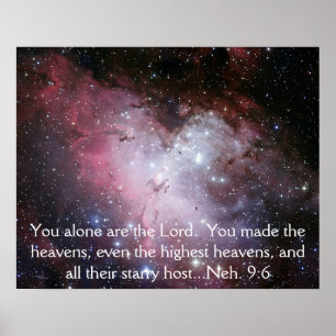 Eagle Nebula Space Foto Bibel Verse Poster