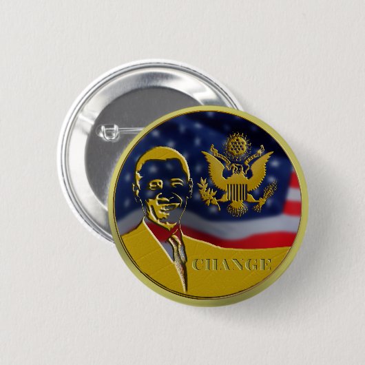 Eagle, Obama, Änderung - besonders angefertigt Button (Vorne & Hinten)