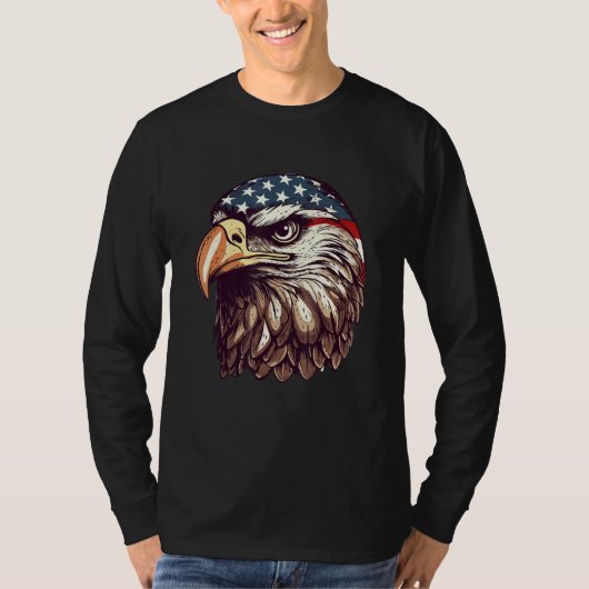 Eagle Of Freedom Merica Patriotic USA Flag 4th of T-Shirt (Vorderseite)