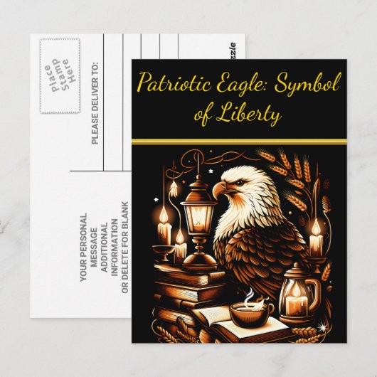 Eagle of Liberty and Knowledge Postkarte (Vorne/Hinten)