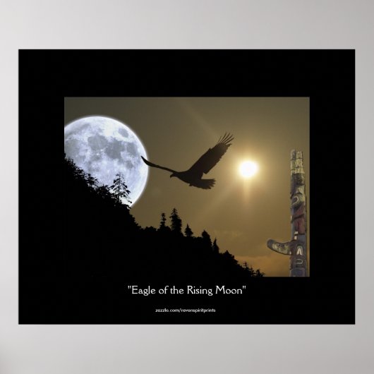 Eagle of the Rising Moon Fantasy Art Poster (Vorne)