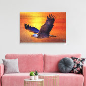 Eagle Öl 24"x16" StretchCanvas drucken Leinwanddruck (Insitu (Wohnzimmer))