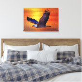 Eagle Öl 24"x16" StretchCanvas drucken Leinwanddruck (Insitu (Schlafzimmer))