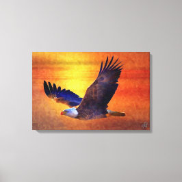 Eagle Öl 24"x16" StretchCanvas drucken Leinwanddruck