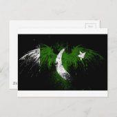 eagle-on-pakistani-flag-wallpaper-hd-wallpap postkarte (Vorne/Hinten)
