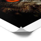 Eagle Owl Eyes Poster (Ecke)
