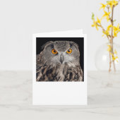 Eagle Owl Karte (Gelbe Blume)