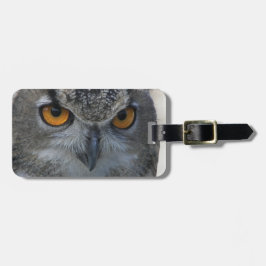 Eagle Owl Orange Eyes Gepäckanhänger