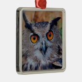Eagle Owl Silbernes Ornament (Rechts)