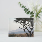 Eagle Owl Silhouette Postkarte (Stehend Vorderseite)