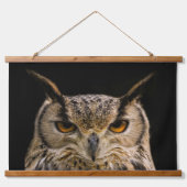 Eagle Owl Wandteppich Mit Holzrahmen (Vorne)